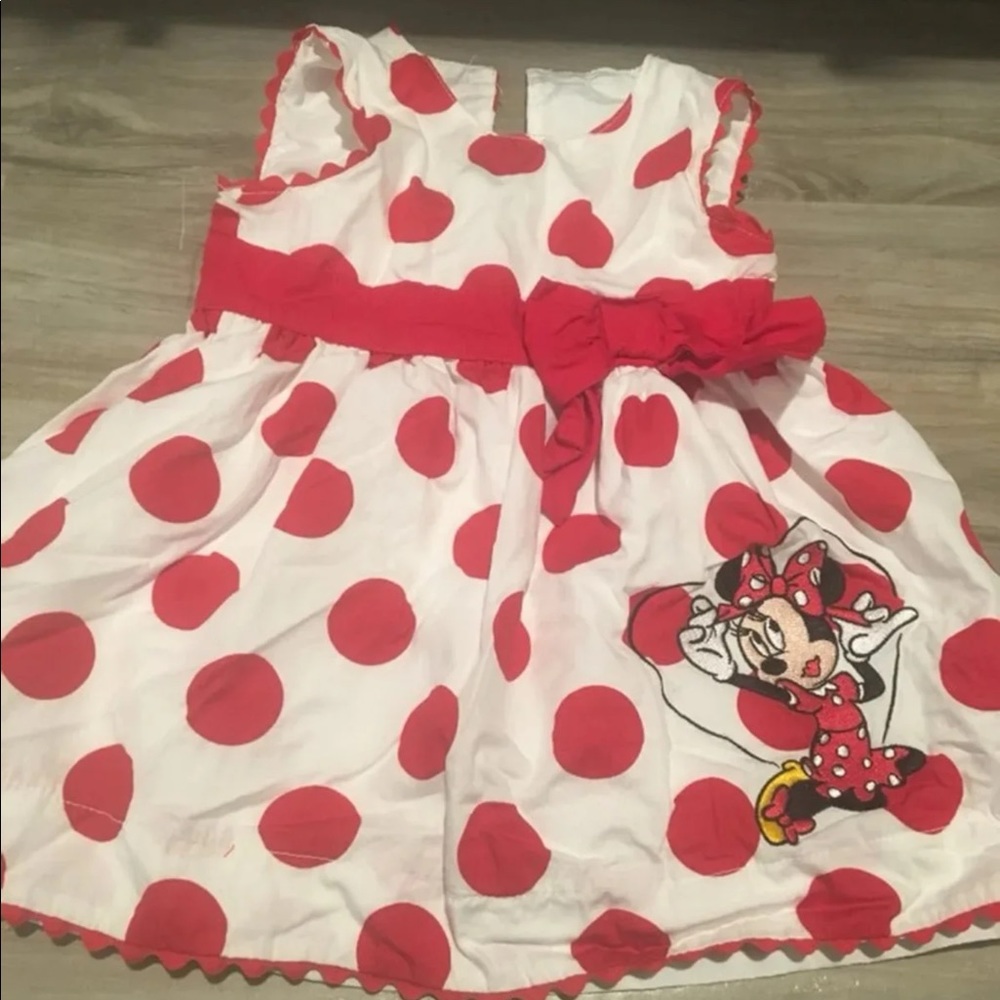 Minnie polka dotted dress